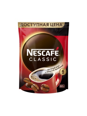 Кофе Нескафе Классик пакет 60г