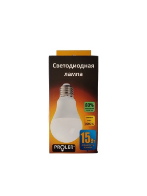 Светодиодная лампа Proled A65 15W 3000K E27
