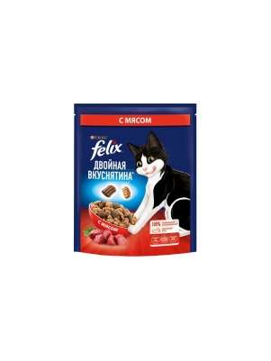 Сухой корм Феликс Двойная Вкуснятина мясо 200г