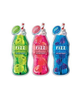 Кислый порошок (FIZZ Сухой лимонад) со вкусом клубники, ежевики, яблока 10г