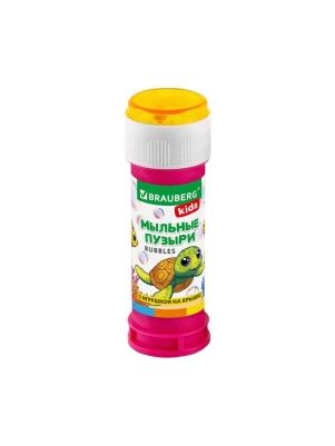 Мыльные пузыри 60 мл с игрушкой на крышке, BRAUBERG KIDS, 665453