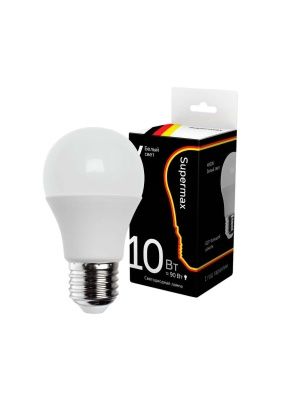 Лампа светодиодная Supermax Стандарт A60 10W 230V E27 4000К