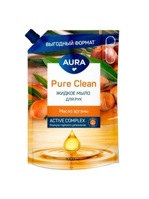 Жидкое мыло для рук Масло арганы AURA Pure Clean дой-пак 1000мл