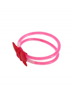Светящийся браслет, двойной, для карнавалов и праздников, розовый
