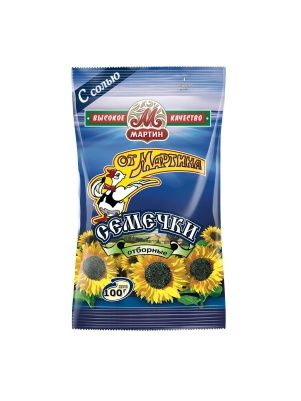 Семечки"ОТ МАРТИНА"  подсолн. жареные соленые отборные"Премиум"100 гр.