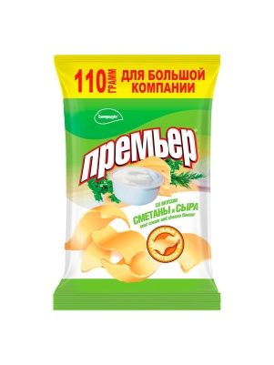 Чипсы картоф. "Премьер" со вк.сметаны и сыр  110 г.