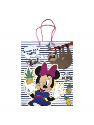 Пакет подарочный для сувенирной продукции "DISNEY - Минни Маус" 26*32*12 см