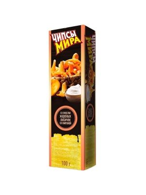 Чипсы МИРА со вкусом жареных лисичек со сметаной 100 г
