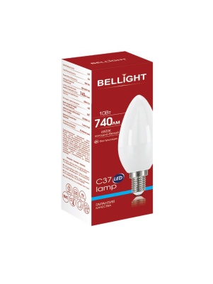 Лампа светодиодная BELLIGHT LED Свеча C37 10W 220V E14 6500K