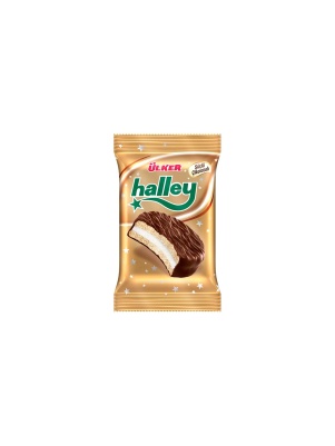 Сэндвич-печенье Halley покрытое молочным шоколадом с маршмэллоу 30г
