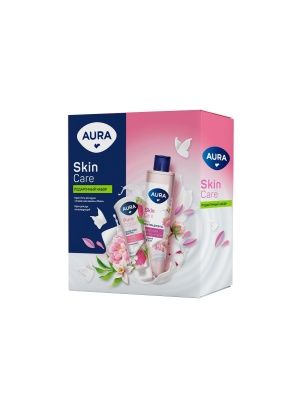 Подарочный набор AURA SKIN CARE: Крем-гель для душа,250 мл + detox крем для рук,75 мл