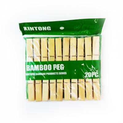 Набор прищепок бамбуковых, 20 шт. 6х1см (РМ-130)