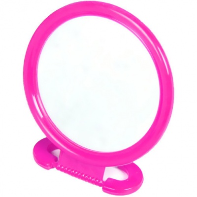 Зеркало настольное в пластиковой оправе "Выгода" круг, подвесное d-11,6 см (Стикер на минивложение 1