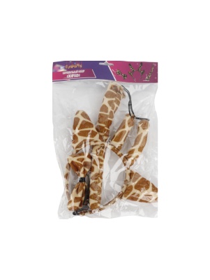 Карнавальный набор "Жираф" (ободок, 29,5*22 см; галстук-бабочка, 10*5,5 см; хвост, 27 см)