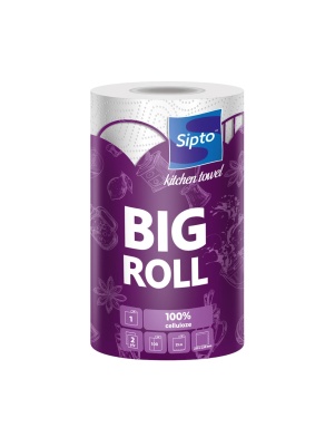 Полотенце бумажное "Sipto Big Roll" бел. (1рул.) 2-х сл.