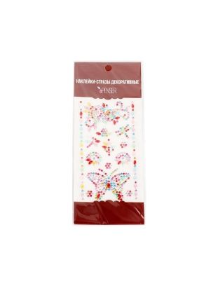 Наклейки-стразы декоративные "Фигурные цветные камушки-1" 24*10см